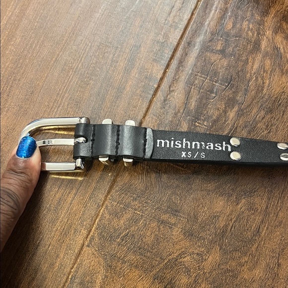 Women’s Black Belt with Silver Studs and Buckle main image 7